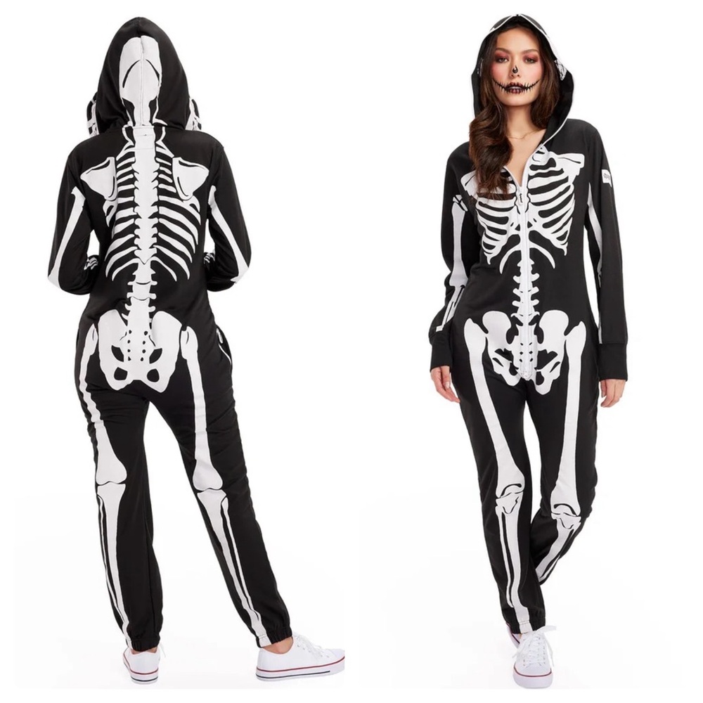 SKELETON Onesie Jumpsuit 💀🎃 Tipsy Elves Women’s Costume • NWT • XL
